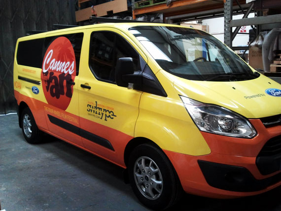 Cannes in a van 2013 Ford Transit
